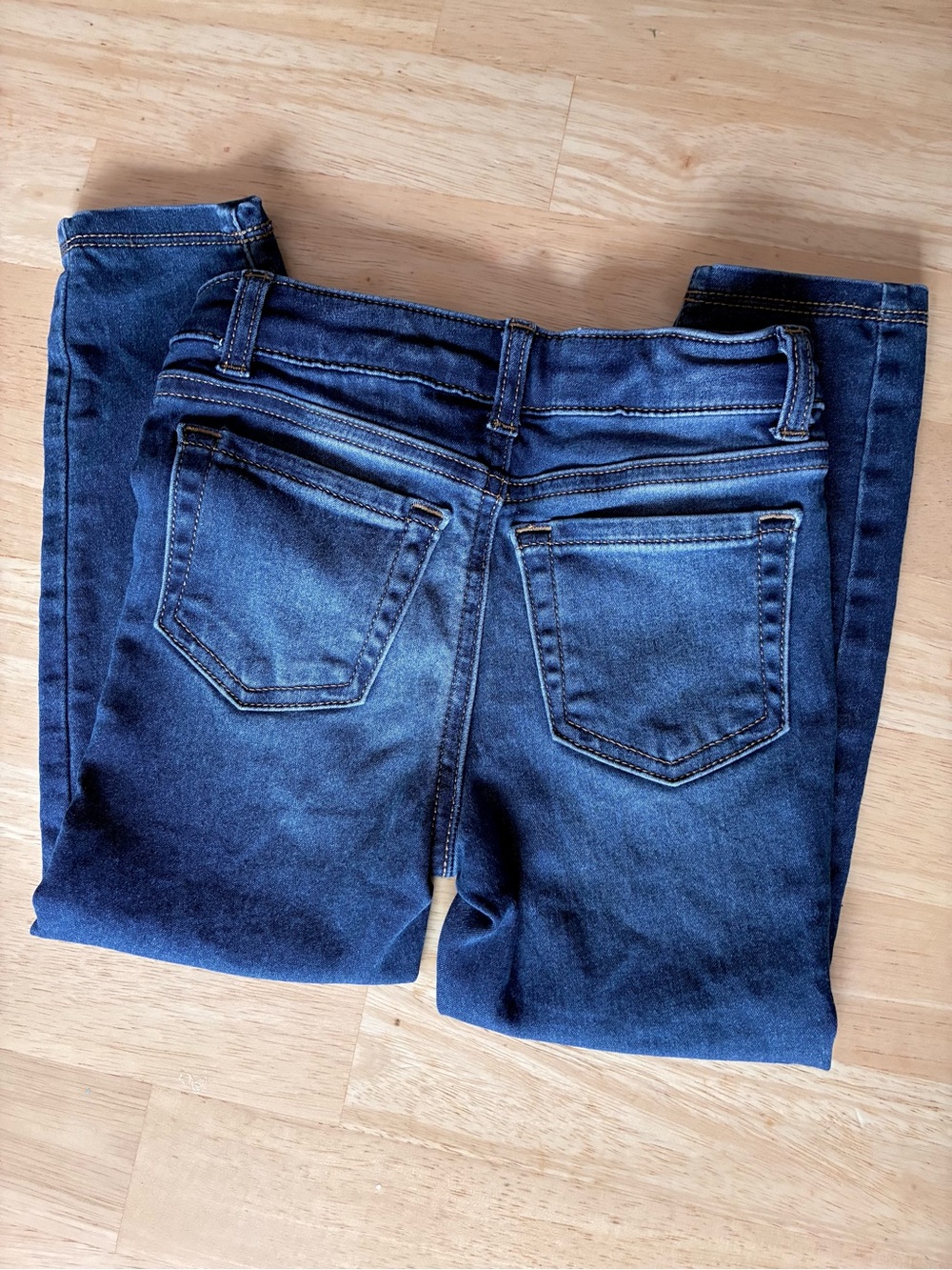 Five Pairs of Toddler Girl 4T Blue Denim Jeans - Dark, Medium and Light Wash - Picture 8 of 12